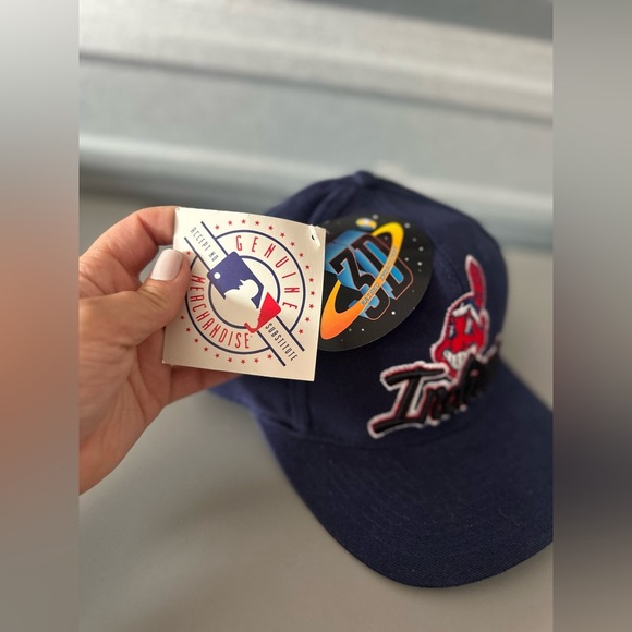 Vintage Cleveland Indians Chief Wahoo MLB Baseball SnapBack Cap NWT - Picture 4 of 11